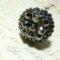 Round Black Crystal Ring