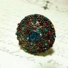 Round Blue & Pink Ring