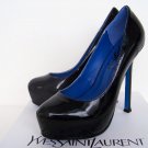 New  blue patent  Shoes,High heel ,YSL Women shoes