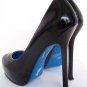 New blue patent Shoes,High heel ,YSL Women shoes