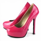 New ysl shoes pink patent leather high heels shoes