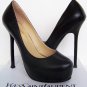YSL black high heels Tribute real leather shoes