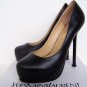 YSL black high heels Tribute real leather shoes