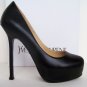 YSL black high heels Tribute real leather shoes