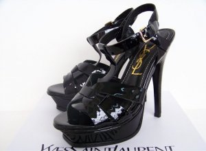 YSL Tribute T-Strap Platform  black  Sandals shoes