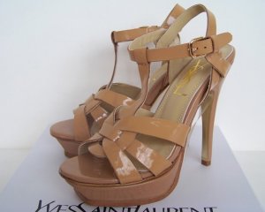 YSL Tribute T-Strap Platform  Apricot  Sandals shoes