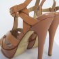 YSL Tribute T-Strap Platform Apricot Sandals shoes