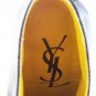 YSL black leather yellow lining boots shoes