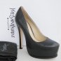 YSL Tribute Black Pumps platform Lizard shoes