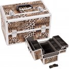 M4002LPBR - Leopard Cheetah Pro Makeup Train Case