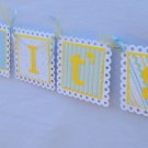Paper Therapy Baby Shower Banner-Boy