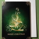 Holiday Card | Gold Christmas Tree | Stationary | 4 1/4" x 5 1/2" Card
