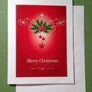 Holly Swag | Custom Christmas Card | 4" x 5 1/2" Card