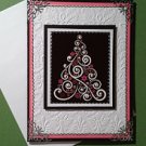 Christmas Card | Chocolate & Pink | Stationary | 5" x 7" Folded Card | Holiday
