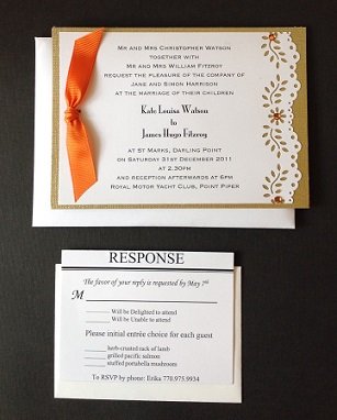 Paper Therapy | Flat Double Layered | Invitation| Side Ribbon