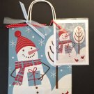 Christmas gift bag w greeting card-Minorah Snowman | Paper Therapy