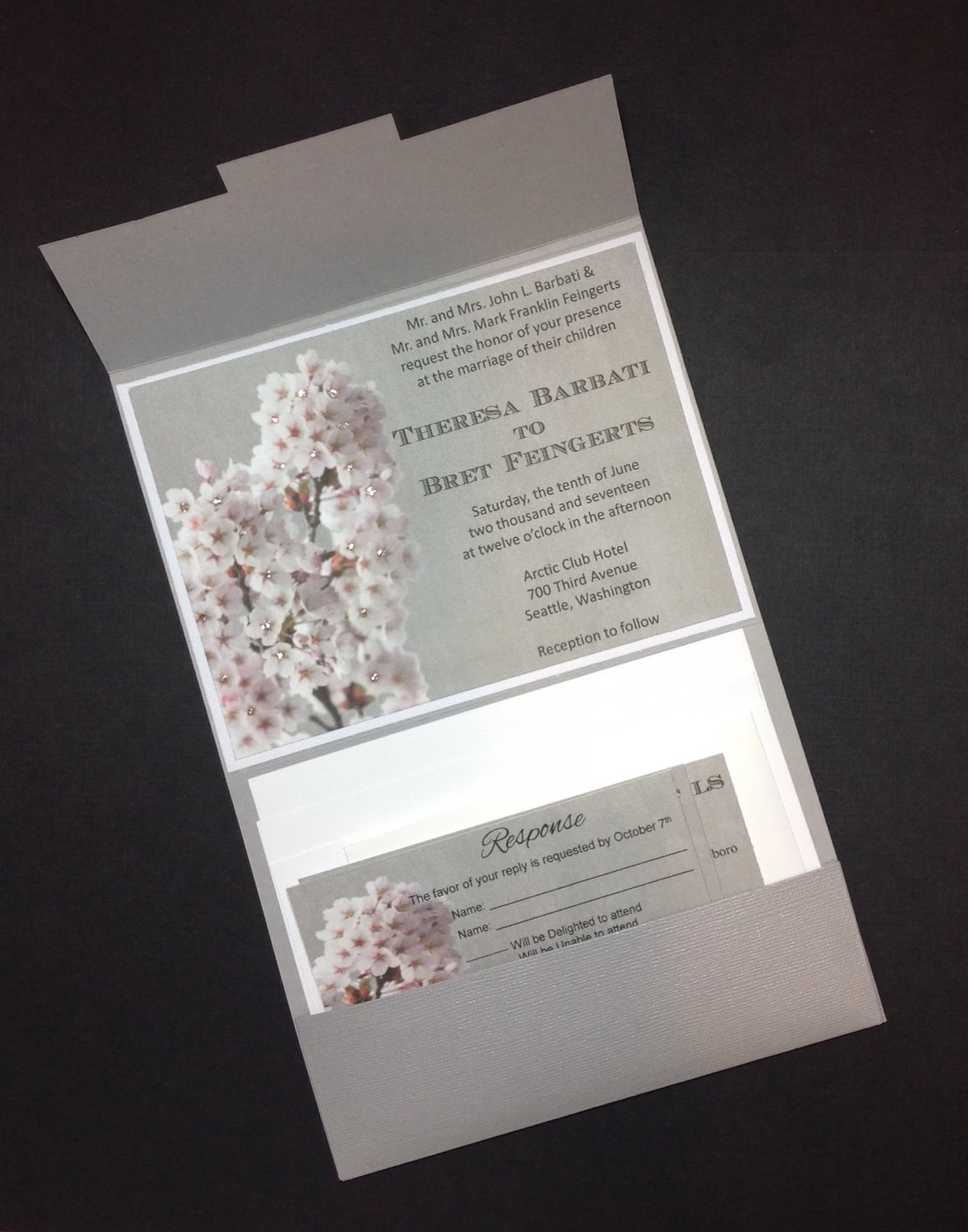 Pocket Fold Invitation | Wedding | Customizable