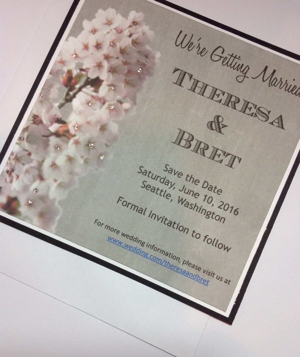 Custom Invite | Wedding | Save the Date Announcements | Flat Double Layer