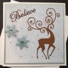Christmas Card | Reindeer | Stationary | 5 1/2" x 5 1/2" Folded Holiday Card