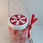 Red & White | Patio Light | Mason Jar Light | Outdoor Light