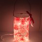 Red & White | Patio Light | Mason Jar Light | Outdoor Light