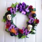 Purple H-A-L-L-O-W-E-E-N Skull Wreath