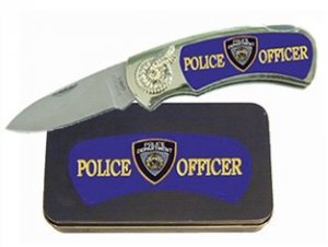 Police Knife in Metal Tin