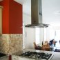 Island Range Hood Stainless Steel Designer Glass 30" KA-113-CS Made in Italy