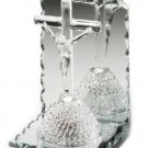 Spun Glass Cross with LED base