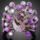 Purple Swarovski Crystal Peacock Bracelet