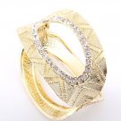 Rhinestone Fold Over Bracelet