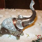 Bronze Mirrored Back Elephant Sculpture  (2) PC Set