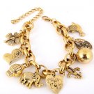Elephants and Hearts Charm Bracelet