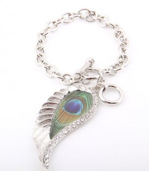 Angel Wing Charm Bracelet, Silver Tone
