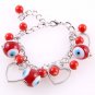 Red Acrylic Purse Charm Bracelet