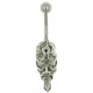 Skull Belly Ring