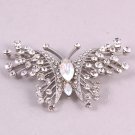 Geniune Austrian Clear Rhinestone Butterfly Brooch