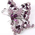 Purple Butterfly with Crystals/ Rhinestone,