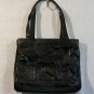 Women's Black Leather Handbag with Accessories