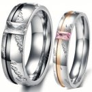 CZ Diamond Elements Couples Love Rings, 2 PC Set