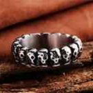 BNWOT ~ Stainless Steel Skeleton Skull Head Ring, Size 8