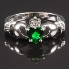 BNWOT ~ Claddagh Ring, Emerald, Multiple Sizes