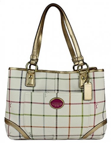 Coach Heritage Tattersall Shopper Tote