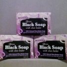 Black Soap with Shea Butter, (4) 3.5 oz Bars