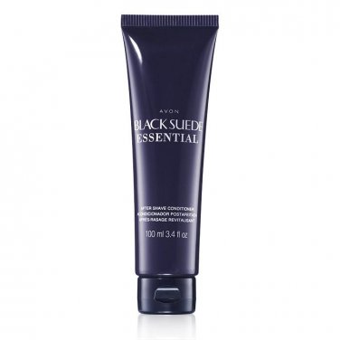(4) Black Suede After Shave Conditioner, by Avon