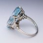 Aquamarine and Diamond Gemstone Ring