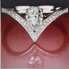 Chevron Engagement Ring, Size 5, 6, 7,  8,  9 Free Shipping USA