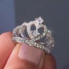 Crown Diamond Sapphire Ring, Free Shipping, USA