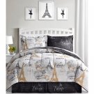 Paris Theme 8 Pc King Comforter Set, Free Shipping