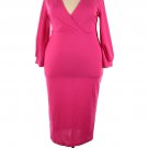 Pink Surplice Sheath Dress, Save on Shipping by Bundling